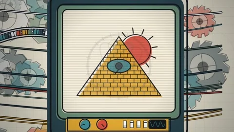 Retro DNA Memory Extractor Machine Cartoon Animation Stock Footage 340940935