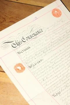 Retro documents Stock Photos