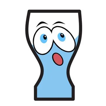 Retro doodle cute glass characters and geometric shapes and doodle poster Stock Illustration