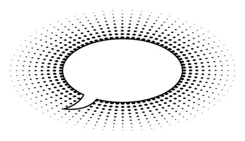 Retro Dot Speech Bubble Stock Illustration