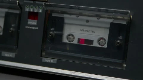Retro Dual Audio Cassette Interview Recorder in Police Custody Видео 290048247