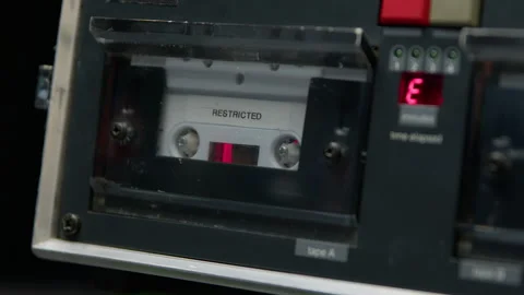 Retro Dual Audio Cassette Interview Recorder in Police Custody Stockbeeldmateriaal 290048811