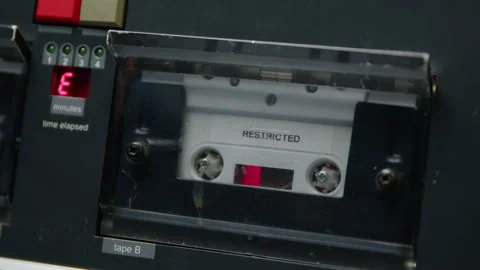 Retro Dual Audio Cassette Interview Recorder in Police Custody Видео 290048833