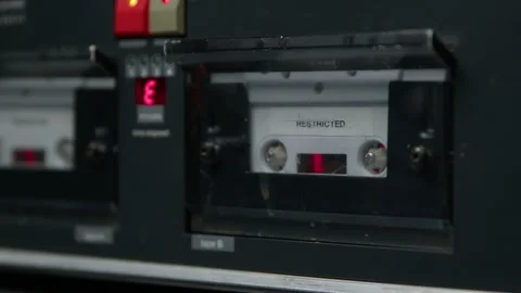 Retro Dual Audio Cassette Interview Recorder in Police Custody Видео 290051374