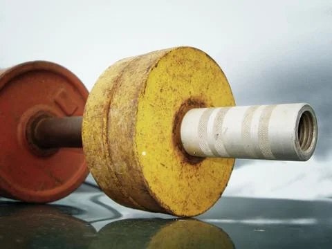 Retro dumbbell Stockfoto's