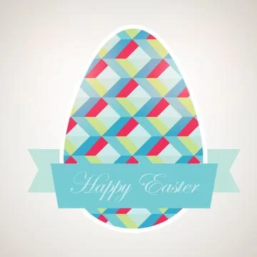 Retro easter background. Vector Stock Illustration