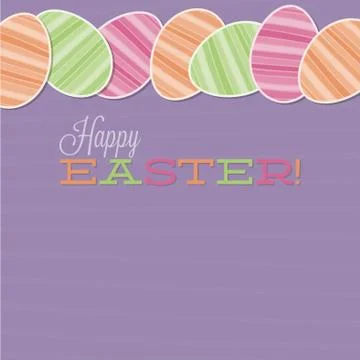 Retro Easter egg card in vector format. Stock Illustration