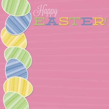 Retro Easter egg card in vector format. Stock Illustration