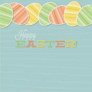 Retro Easter egg card in vector format. Stock Illustration