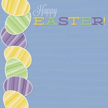 Retro Easter egg card in vector format. Stock Illustration