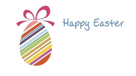 Retro easter egg with strips. animated illustration Stock Footage 168255391