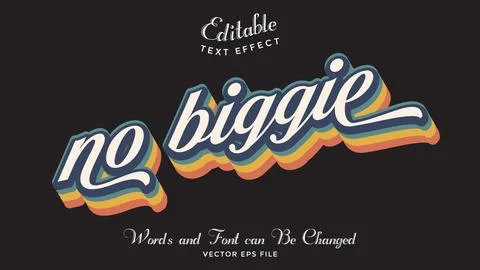 Retro editable text effect template, Slang Words 스톡 일러스트