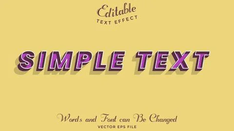 Retro editable text effect template, Slang Words 스톡 일러스트