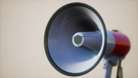 Retro electric Speaker Megaphone Stock Footage 133813235