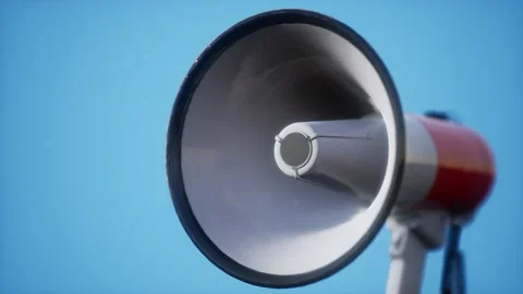 Retro electric Speaker Megaphone Stock Footage 138095112