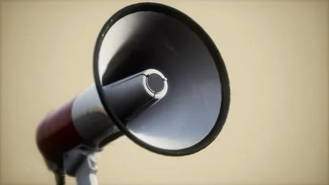 Retro electric Speaker Megaphone Stock Footage 140639939
