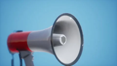 Retro electric Speaker Megaphone Stock Footage 142719273
