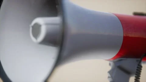 Retro electric Speaker Megaphone Vidéo 142997452