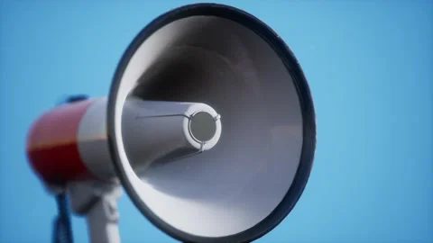 Retro electric Speaker Megaphone Vídeo Stock 145638487