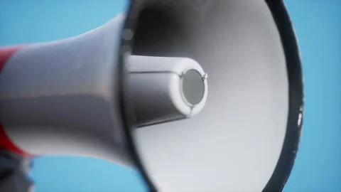 Retro electric Speaker Megaphone Vídeo Stock 154190668