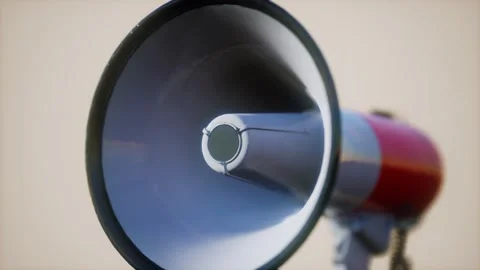 Retro electric Speaker Megaphone Vídeo Stock 157361229