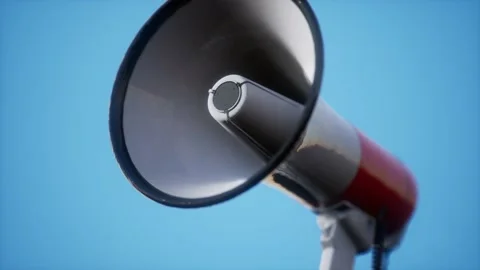 Retro electric Speaker Megaphone Vídeo Stock 159742008
