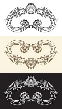 Retro elegant engraving design element vector illustration イラスト素材