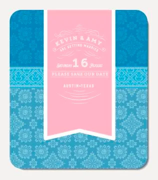 Retro Elegant Invitation Design Stock Illustration