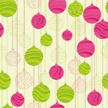 Retro elements for design Christmas balls seamless texture Illustrazione stock