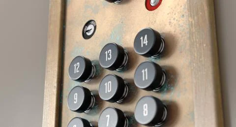 Retro Elevator Control Panel Illustrazione stock