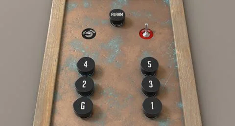 Retro Elevator Control Panel Stock Photos
