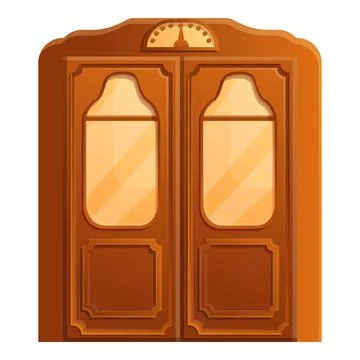 Retro elevator icon, cartoon style イラスト素材