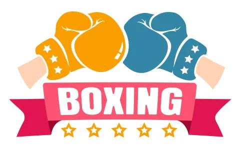 Retro emblem for boxing Stock Illustration