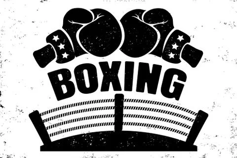 Retro emblem for boxing Иллюстрация