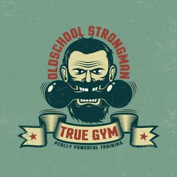 Retro emblem for the gym イラスト素材