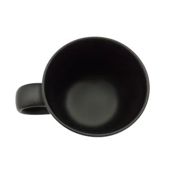 Retro empty coffee cup black color isolated Foto stock