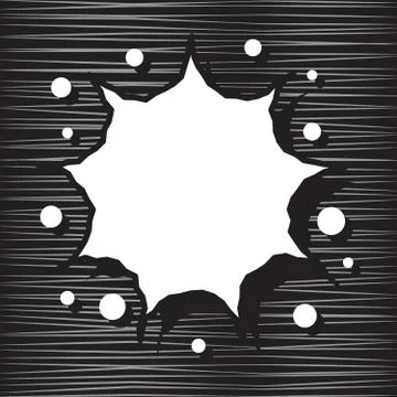 Retro empty comic speech bubble with horizontal lines in background Stock-Illustration