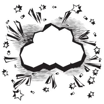 Retro empty comic speech bubble. Boom pop art explosion Stock-Illustration
