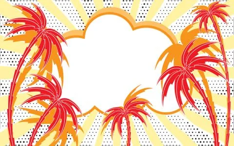 Retro empty comic speech bubble with radial diverging rays like sun Stock Illustration