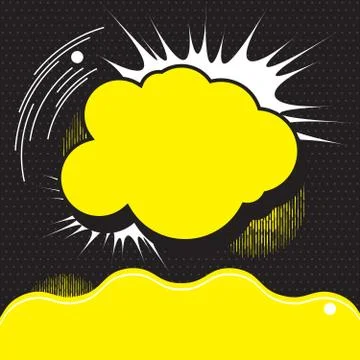 Retro empty comic speech bubble. Mockup for comic book and manga イラスト素材