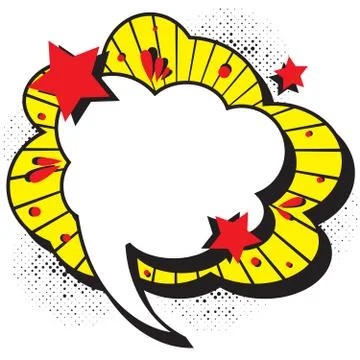 Retro empty comic speech bubble in Asian style. Text box banner for advertising Stock Illustration