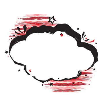 Retro empty comic speech bubble. Mockup for comic book, text box banner Stock Illustration