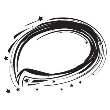 Retro empty comic speech bubble comet-like. Template dialogue cloud for design Stock Illustration