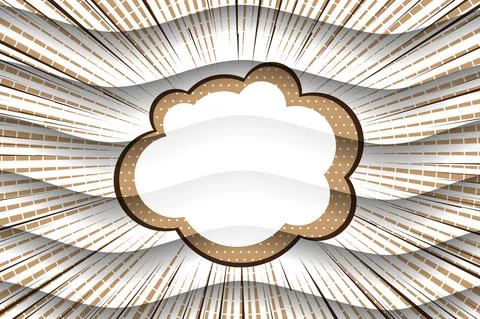 Retro empty comic speech bubble with elements of speed lines イラスト素材