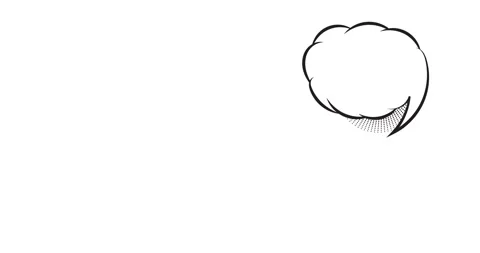 Retro empty comic speech bubbles set on white background Stock Footage 265984235