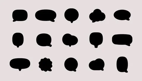 Retro empty comic speech bubbles set with black. Speech Bubble set. 스톡 일러스트