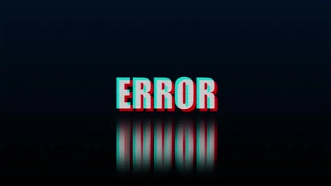 Retro ERROR message with glitch effect Stock Footage 274770543