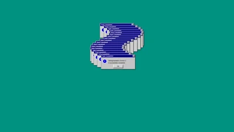 Retro error windows popping up on computer screen loop Stock Footage 346806400