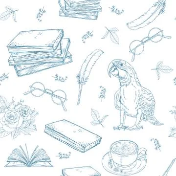 Retro exquisite hand drawn pattern Stock Illustration