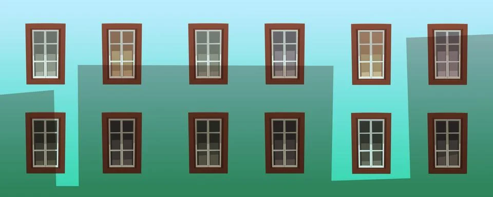 Retro Facade Stock Illustration